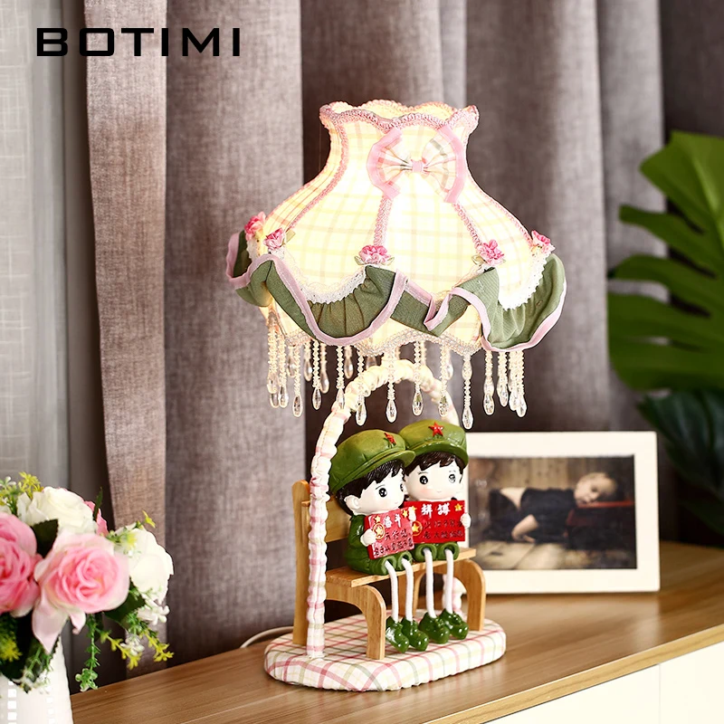 BOTIMI Cartoon Kids Table Lamp With Fabric Lampshade Wedding Bedside Light Romantic Marriage Bedroom Lighting Hotel Table Lights
BOTIMI Cartoon Kids Table Lamp With Fabric Lampshade Wedding Bedside Light Romantic Marriage Bedroom Lighting Hotel Table Lights