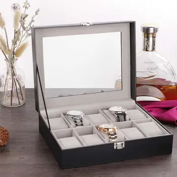 Luxury 10 Grids PU Leather Watch Display Case Holder Jewelry Storage Organizer Box for Ring Necklace Bracelet Earring Holder b
Luxury 10 Grids PU Leather Watch Display Case Holder Jewelry Storage Organizer Box for Ring Necklace Bracelet Earring Holder b