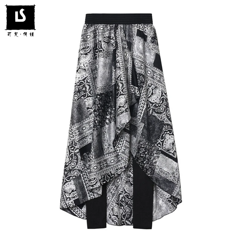 Europe retro national style autumn Pants Women High Waist Pencil Pants Chiffon stitching skirt pants Elastic Trousers For Female
Europe retro national style autumn Pants Women High Waist Pencil Pants Chiffon stitching skirt pants Elastic Trousers For Female