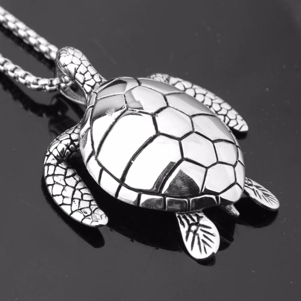 New Arrival Silver Color Sea Turtle Pendant Stainless Steel Chain Necklace Popular Biker Men's Neck Jewelry Choker 3mm*24" Box
New Arrival Silver Color Sea Turtle Pendant Stainless Steel Chain Necklace Popular Biker Men's Neck Jewelry Choker 3mm*24" Box