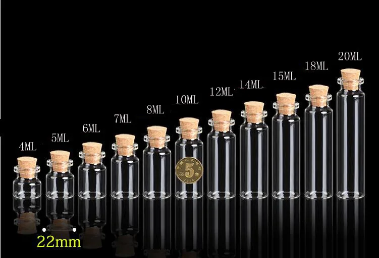 100pcs 4ml 5ml 6ml 7ml 8ml 10ml 12ml 14ml 15ml 18ml Clear Cork Glass Bottle Vials For Wedding Holiday Decoration Christmas Gifts
100pcs 4ml 5ml 6ml 7ml 8ml 10ml 12ml 14ml 15ml 18ml Clear Cork Glass Bottle Vials For Wedding Holiday Decoration Christmas Gifts