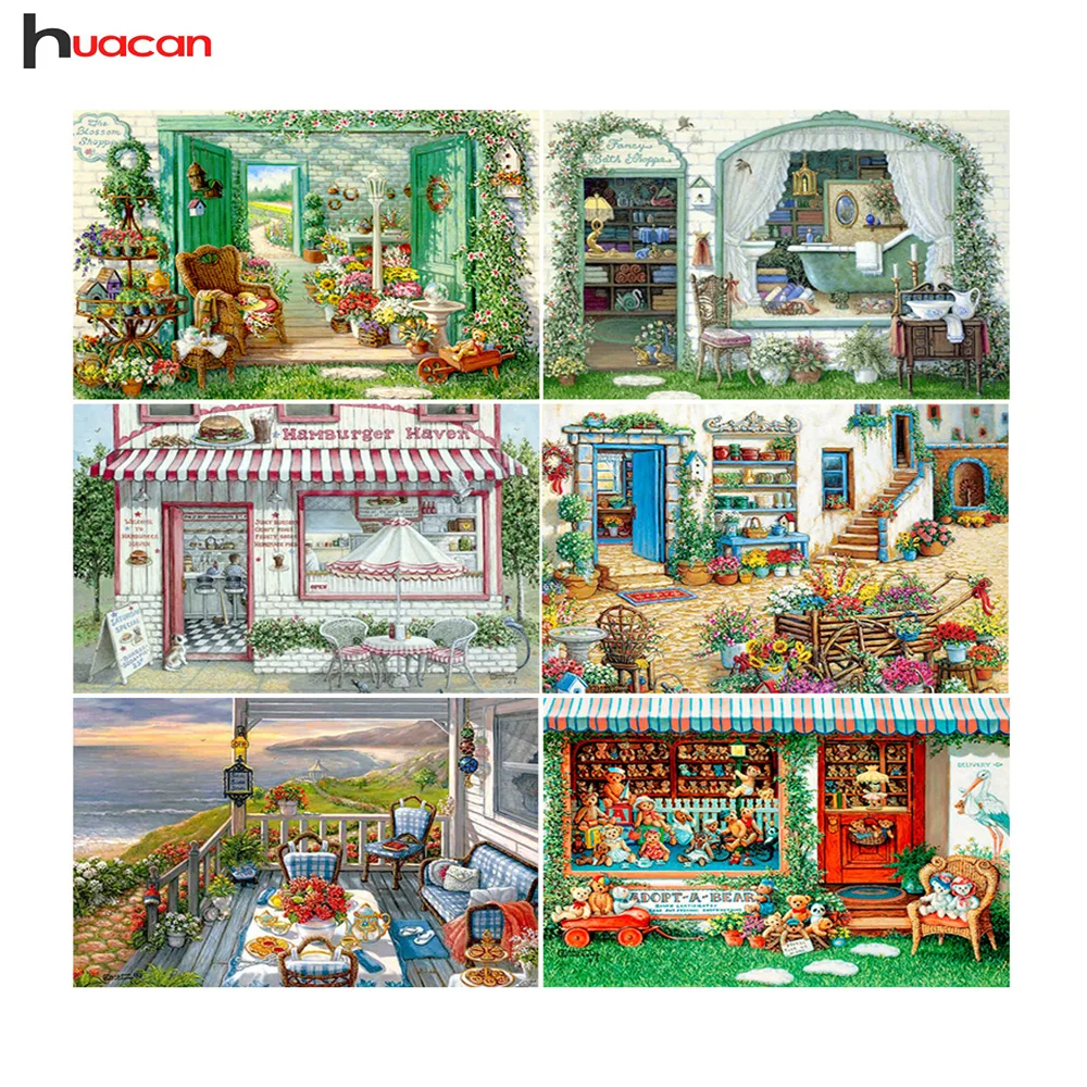 HUACAN Diamond Embroidery Sweet Home Diamond Painting Cross Stitch Landscape Full Round Rhinestone Mosaic Home Decor
HUACAN Diamond Embroidery Sweet Home Diamond Painting Cross Stitch Landscape Full Round Rhinestone Mosaic Home Decor