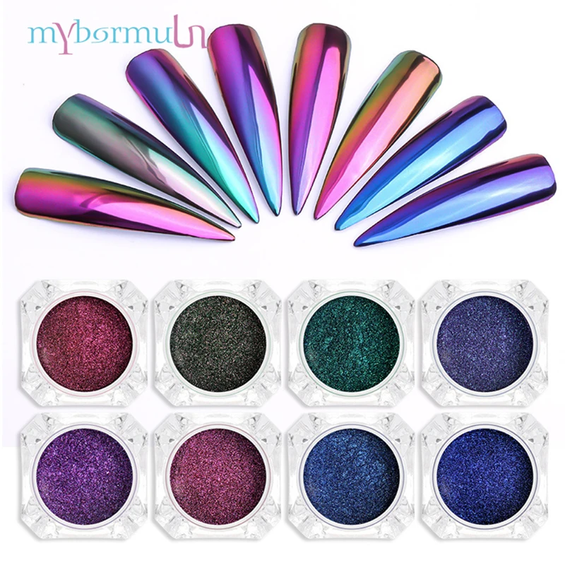 1 Box Chameleon Mirror Nail Glitters Powder 0.3g Chrome Pigment Dust Glitters Nails Art Decoration Accessories Black Base Color
1 Box Chameleon Mirror Nail Glitters Powder 0.3g Chrome Pigment Dust Glitters Nails Art Decoration Accessories Black Base Color