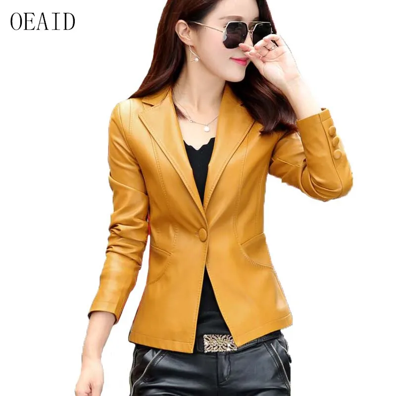 OEAID Plus size Leather Jacket Women 2019 New Spring And Autumn Leather Coat Women Short Slim Motorcycle Leather Clothing Female
OEAID Plus size Leather Jacket Women 2019 New Spring And Autumn Leather Coat Women Short Slim Motorcycle Leather Clothing Female
