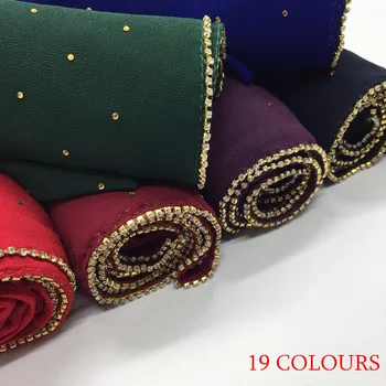 100PCS New design high quality plain beads chiffon solid color shawls hijab muslim luxury scarves fast shipping fast shipping
100PCS New design high quality plain beads chiffon solid color shawls hijab muslim luxury scarves fast shipping fast shipping