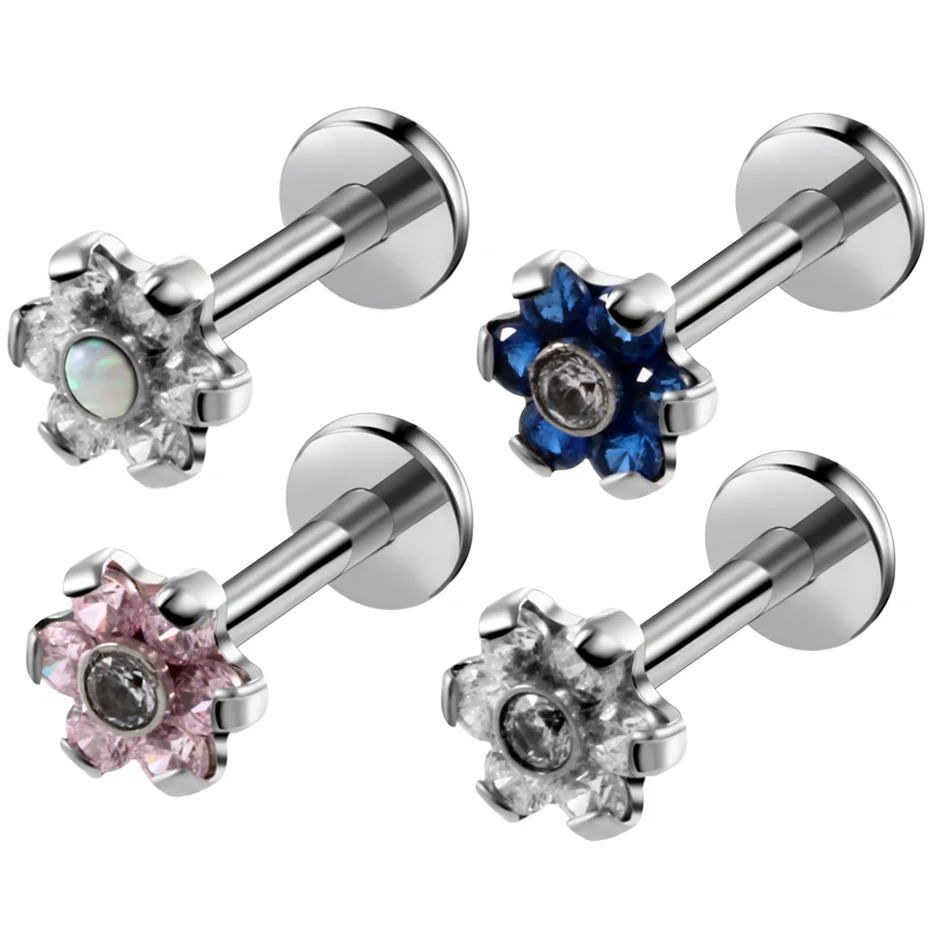 1PC Steel Flower Labret Ring internally threaded Opal Labret Piercing Lip Morne Earrings Stud Cartilage Piercings Body Jewelry
1PC Steel Flower Labret Ring internally threaded Opal Labret Piercing Lip Morne Earrings Stud Cartilage Piercings Body Jewelry