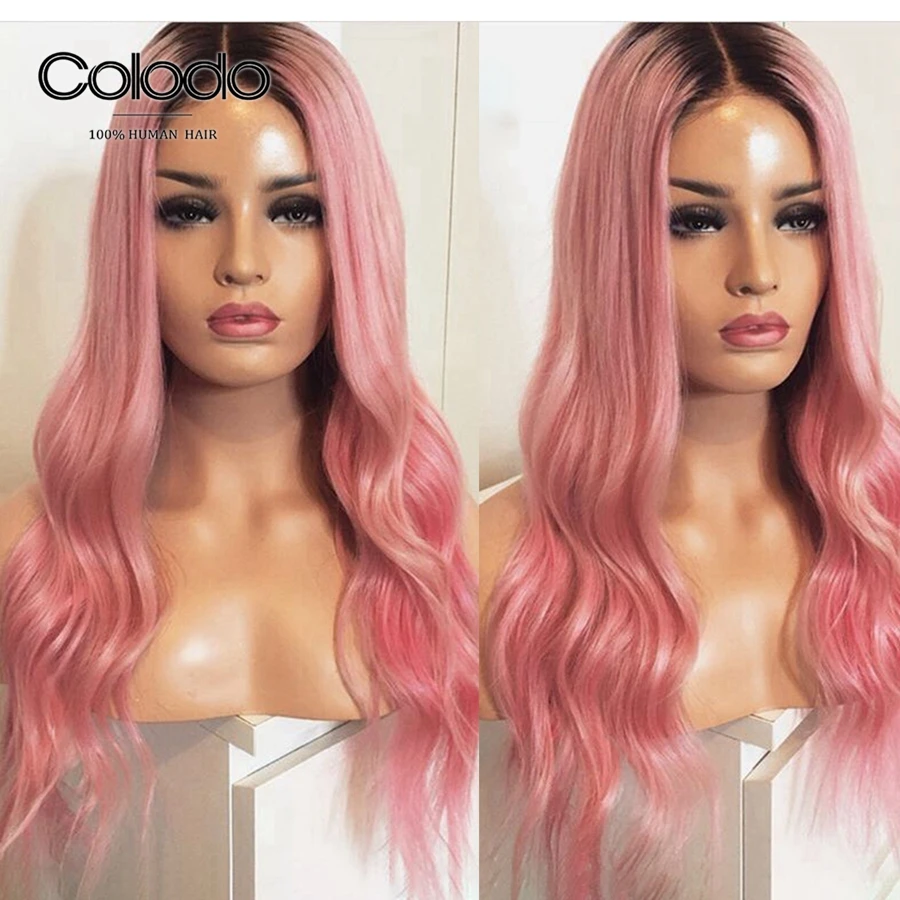 COLODO Wavy Lace Front Wig Brazilian Remy Hair Glueless Lace Frontal Pink Ombre Human Hair Wig Transparent Lace Wigs For Women
COLODO Wavy Lace Front Wig Brazilian Remy Hair Glueless Lace Frontal Pink Ombre Human Hair Wig Transparent Lace Wigs For Women