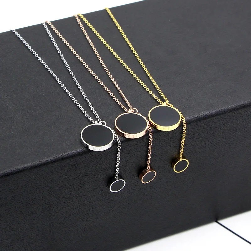 Fashion Brand Love Black Double Round Chain Pendant Necklace Stainless Steel Rose Gold Color Women Girls Party Gift
Fashion Brand Love Black Double Round Chain Pendant Necklace Stainless Steel Rose Gold Color Women Girls Party Gift