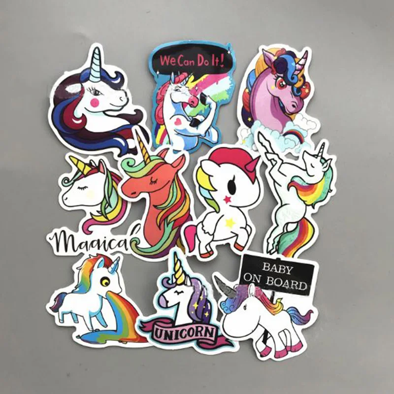 10 Pcs/set Lovely Cartoon Unicorn Sticker Decal for Phone Car Laptop Bicycle Notebook Backpack Case Waterproof Stickers
10 Pcs/set Lovely Cartoon Unicorn Sticker Decal for Phone Car Laptop Bicycle Notebook Backpack Case Waterproof Stickers