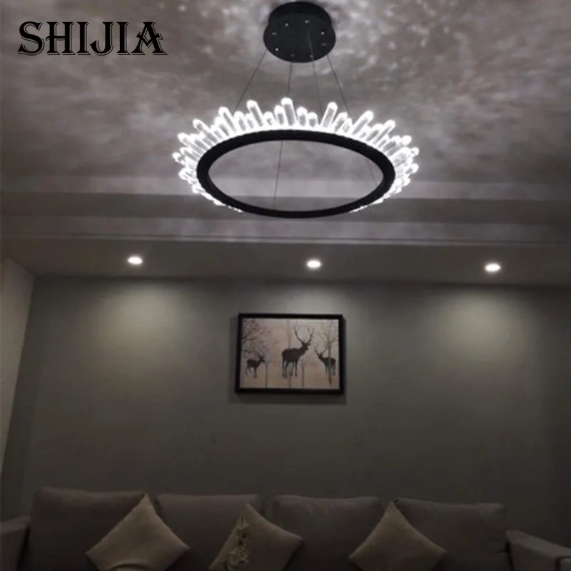 Modern Crystal LED Black pendant light Bedroom Dining Room Lamp Lighting Fixture AC 110 V-240 V.
Modern Crystal LED Black pendant light Bedroom Dining Room Lamp Lighting Fixture AC 110 V-240 V.