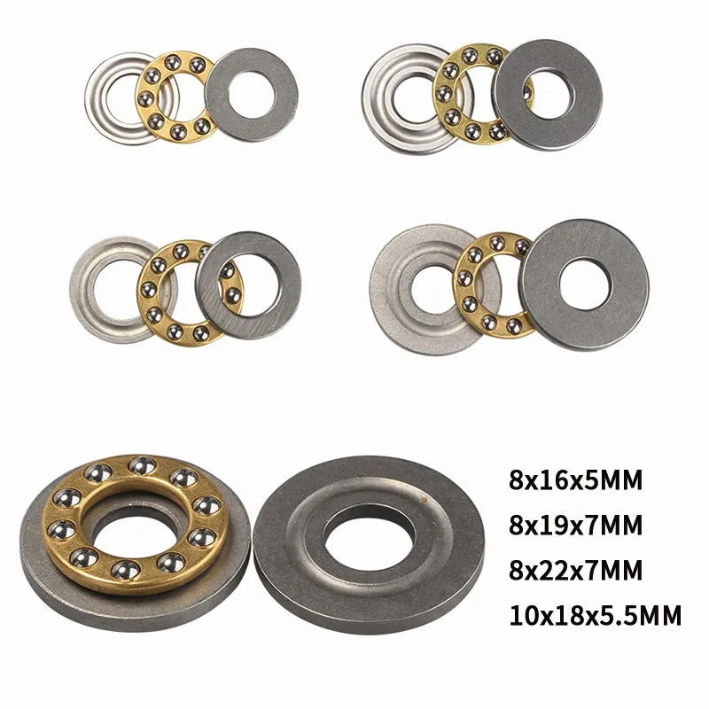 

1Pcs 8/10mm High Precision Miniature Thrust Ball Bearings F8/F10 Metal Axial Ball Bearing Set for Hardware Accessories