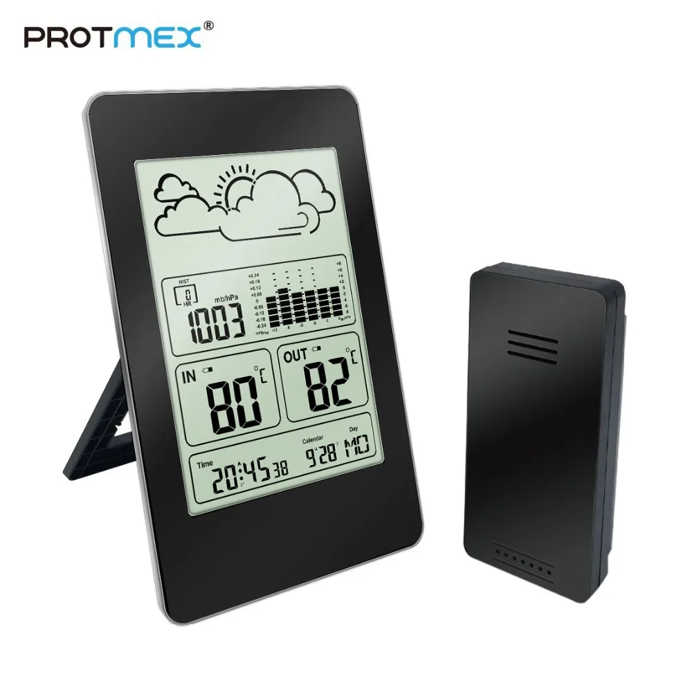 Protmex PT3363 Weather Clock, Multifunction Weather Forecast Station Indoor Outdoor Temperature
Protmex PT3363 Weather Clock, Multifunction Weather Forecast Station Indoor Outdoor Temperature