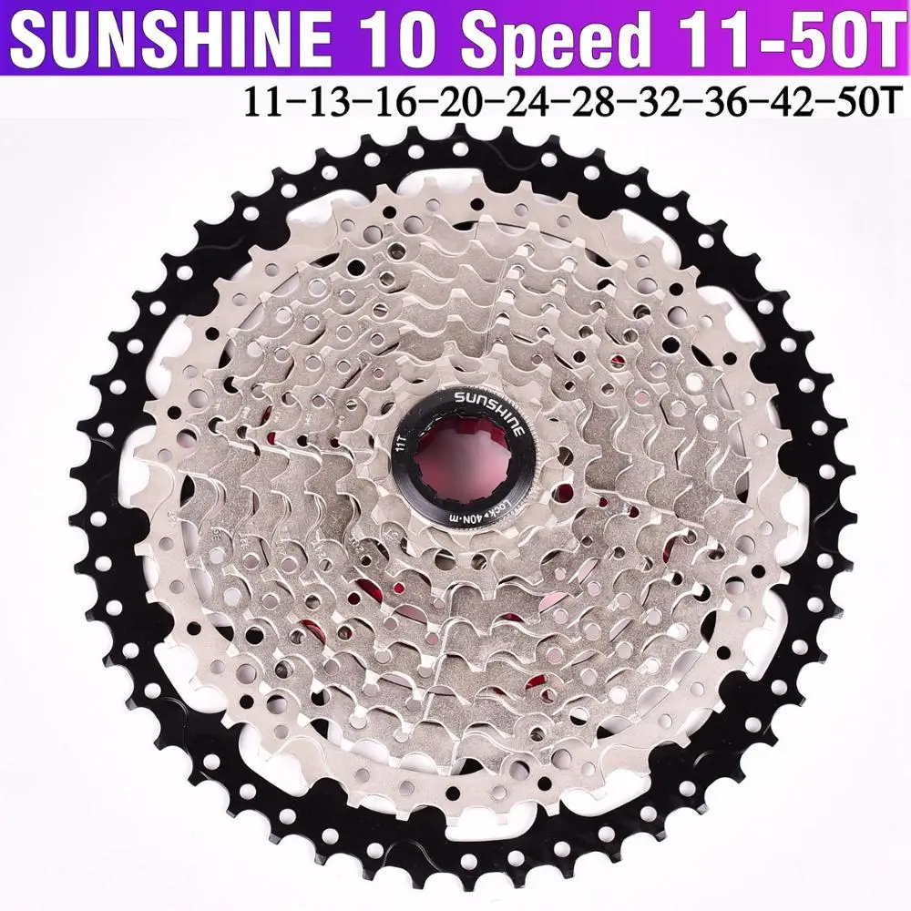 SUNSHINE Cassette MTB Mountain Road Bike Bicycle 11 Speed 11-42T Cassettes Gold 