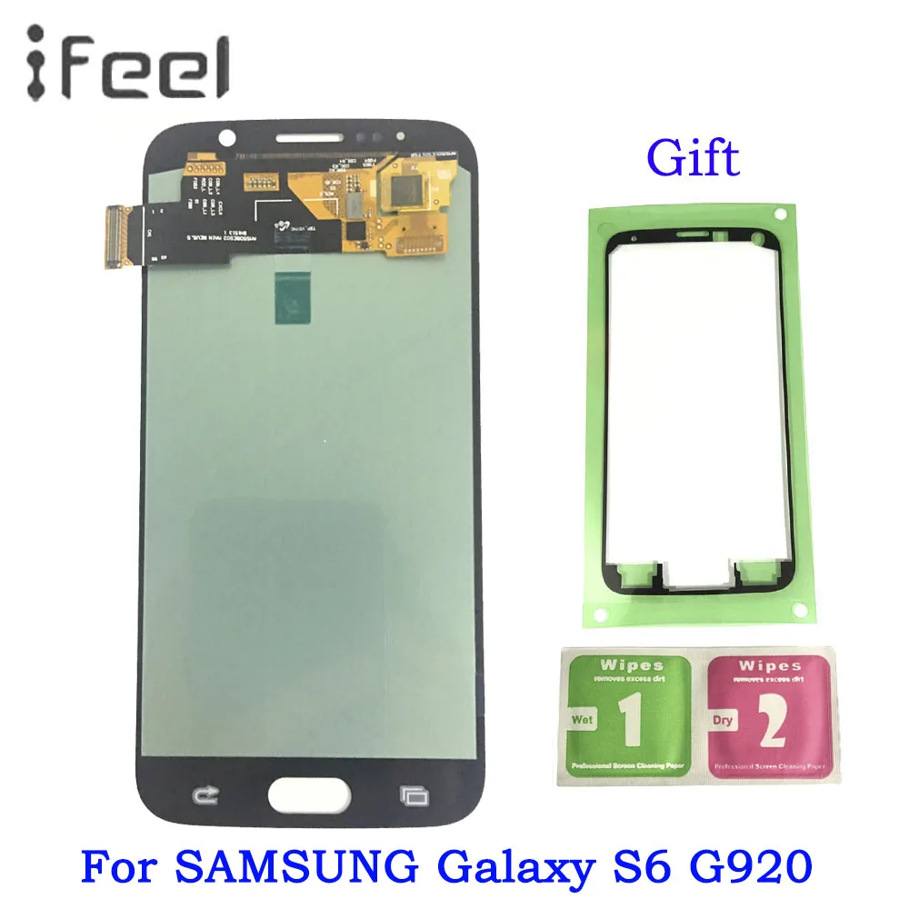 SUPER AMOLED ЖК дисплей для Samsung Galaxy S6 G920 G920F Дисплей + Сенсорный экран планшета