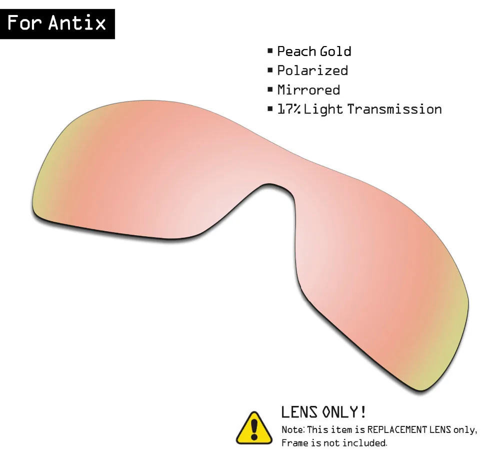 Поляризованные солнцезащитные очки SmartVLT, Сменные линзы для Oakley Antix - Peach Gold
Поляризованные солнцезащитные очки SmartVLT, Сменные линзы для Oakley Antix - Peach Gold