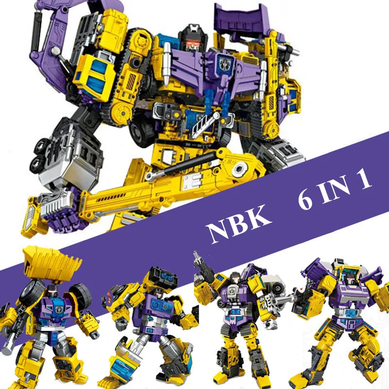 6 IN 1 New NBK Devastator Model Toys Cool Transformation Yellow Green Action Figure Robot Toy KO GT Excavator Crane kids Toy boy
6 IN 1 New NBK Devastator Model Toys Cool Transformation Yellow Green Action Figure Robot Toy KO GT Excavator Crane kids Toy boy