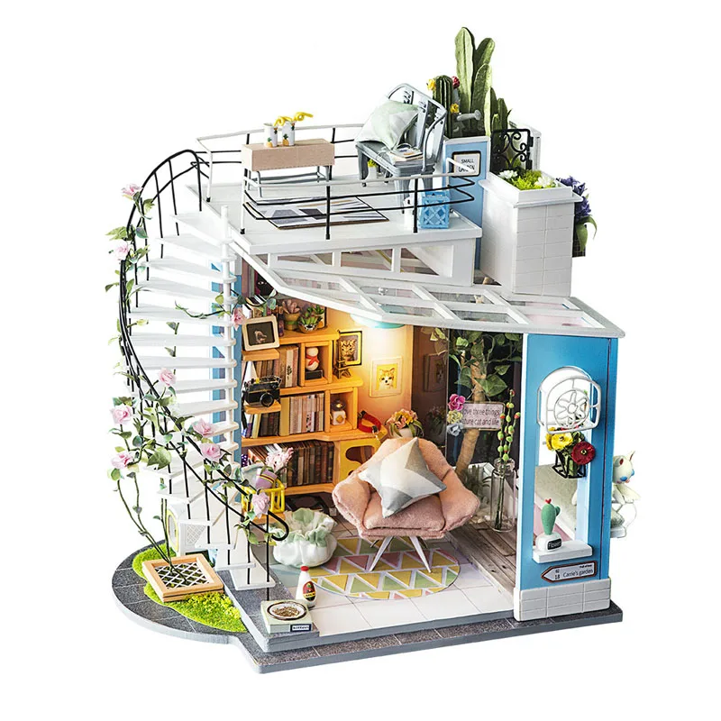 New DIY Dollhouse Loft with Furniture Miniature Wooden Doll House Children Adult Model Building Kits Kid Toy Gift
New DIY Dollhouse Loft with Furniture Miniature Wooden Doll House Children Adult Model Building Kits Kid Toy Gift