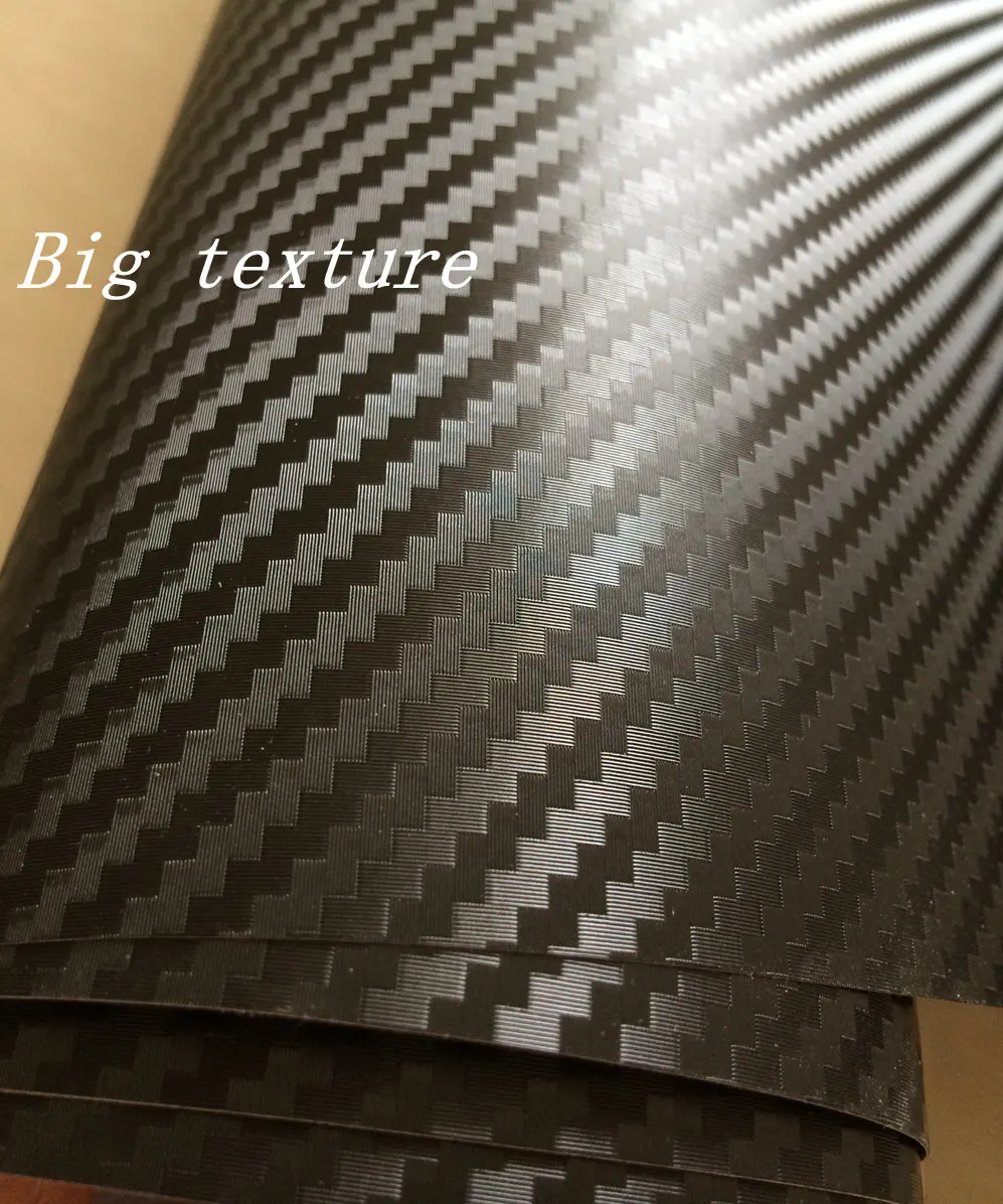 3D Big texture carbon fibre vinyl car wrapping film with air bubble free (4)