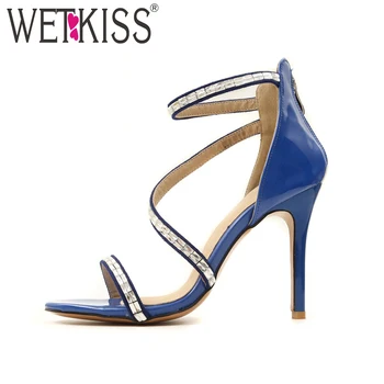 WETKISS 2018 Super High Heels Women Gladiator Sandals Open Toe Zipper Crystal Footwear Summer Party Ladies Ankle Strap Shoes
WETKISS 2018 Super High Heels Women Gladiator Sandals Open Toe Zipper Crystal Footwear Summer Party Ladies Ankle Strap Shoes