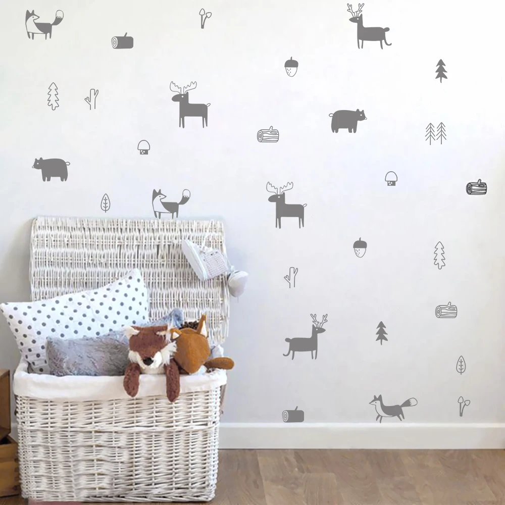 1PC Lovely Vinyl Cartoon Animals Tree Nordic Style Woodland Mural Wall Art Wall Stickers Modern Decals Kids Room Decoration
1PC Lovely Vinyl Cartoon Animals Tree Nordic Style Woodland Mural Wall Art Wall Stickers Modern Decals Kids Room Decoration