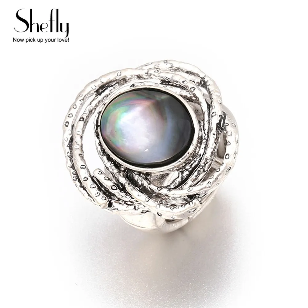 2018 New Design Nature Shell Rings For Women Ancient Silver bague femme Ring Party Jewelry Boho Women anillos mujer Dropshipping
2018 New Design Nature Shell Rings For Women Ancient Silver bague femme Ring Party Jewelry Boho Women anillos mujer Dropshipping