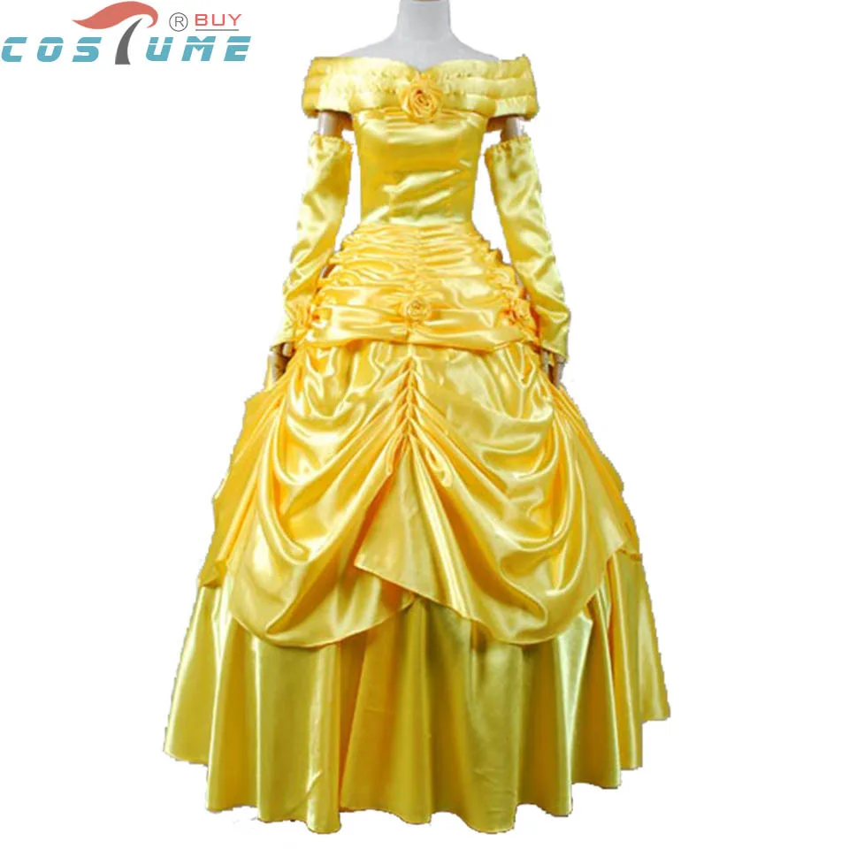 

Beauty and the Beast Belle Cosplay Costumes Belle Dress For Women Evening Gown Yellow Adult Dress Anime Party Halloween Costume