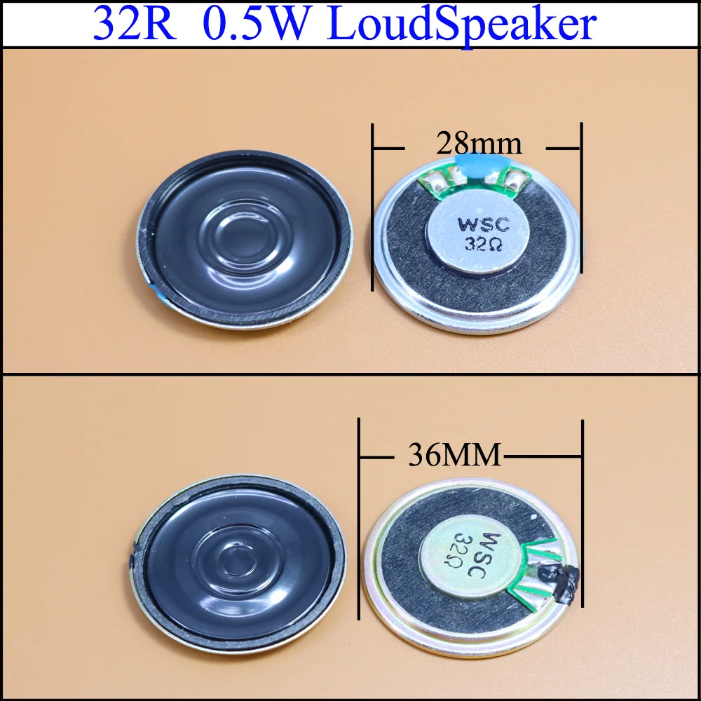 YuXi 32 Ohm 0.5W Small Trumpet 28mm 36mm Diameter Loudspeaker Loud Speaker 32R 0.5W
YuXi 32 Ohm 0.5W Small Trumpet 28mm 36mm Diameter Loudspeaker Loud Speaker 32R 0.5W