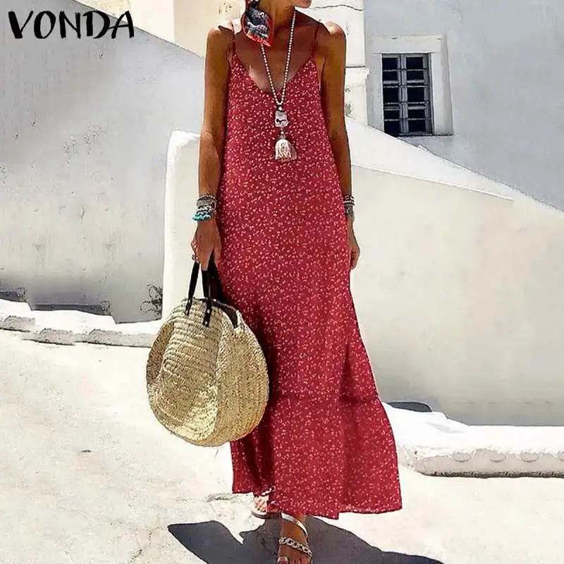 VONDA Summer Long Maxi Printed Dress 2019 Women Sexy V Neck Sleeveless Bohemian Dresses Casual Loose Beach Party Sundresss 5XL
VONDA Summer Long Maxi Printed Dress 2019 Women Sexy V Neck Sleeveless Bohemian Dresses Casual Loose Beach Party Sundresss 5XL
