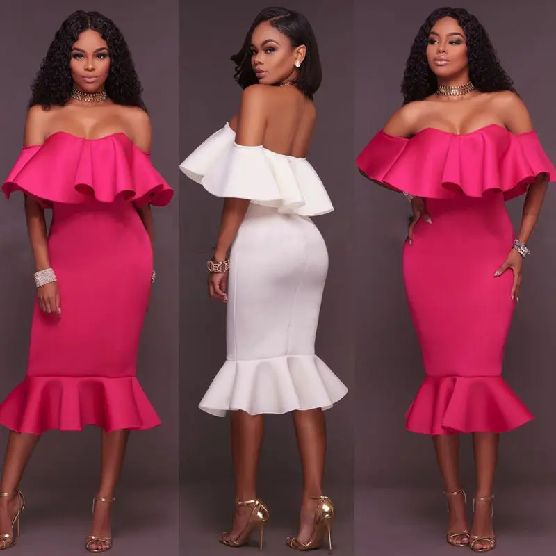 Summer Women Bandage Ruffles Dresses Shorts Sleeve Mermaid Bodycon Evening Party Dress White Rose
Summer Women Bandage Ruffles Dresses Shorts Sleeve Mermaid Bodycon Evening Party Dress White Rose