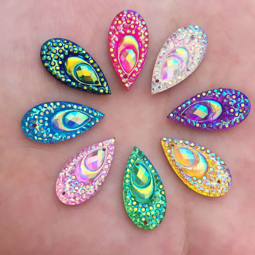 Hot 40pcs 10mm*20mm AB Drop Resin Peacock Eye Flatback Rhinestone Wedding Diy Buttons 2 Hole Fashion Clothing Accessories K83A
Hot 40pcs 10mm*20mm AB Drop Resin Peacock Eye Flatback Rhinestone Wedding Diy Buttons 2 Hole Fashion Clothing Accessories K83A