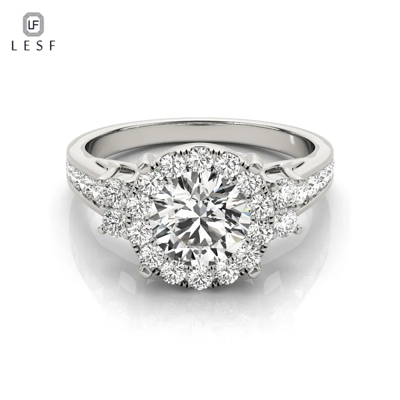 LESF 925 Sterling Silver Ring 1 Ct Luxury New Arrival Solid Wedding Engagement Band Fashion Jewelry For Women Private custom
LESF 925 Sterling Silver Ring 1 Ct Luxury New Arrival Solid Wedding Engagement Band Fashion Jewelry For Women Private custom