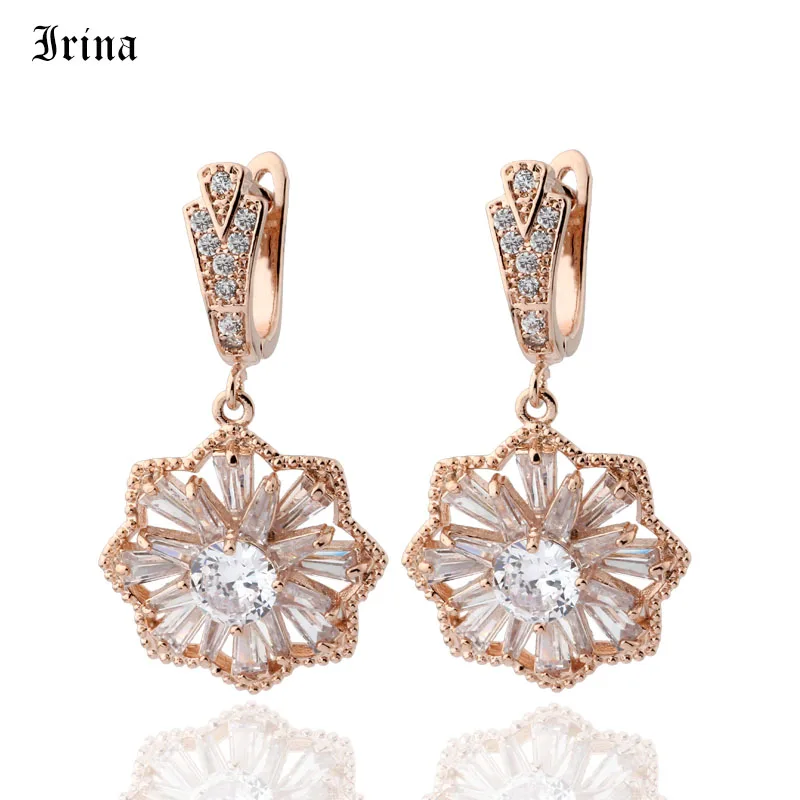 Irina New Fashion Girls 585 Rose Gold Earring Micro-wax Inlay Natural Zircon Long Earrings Women Luxury Fine Noble Jewelry
Irina New Fashion Girls 585 Rose Gold Earring Micro-wax Inlay Natural Zircon Long Earrings Women Luxury Fine Noble Jewelry