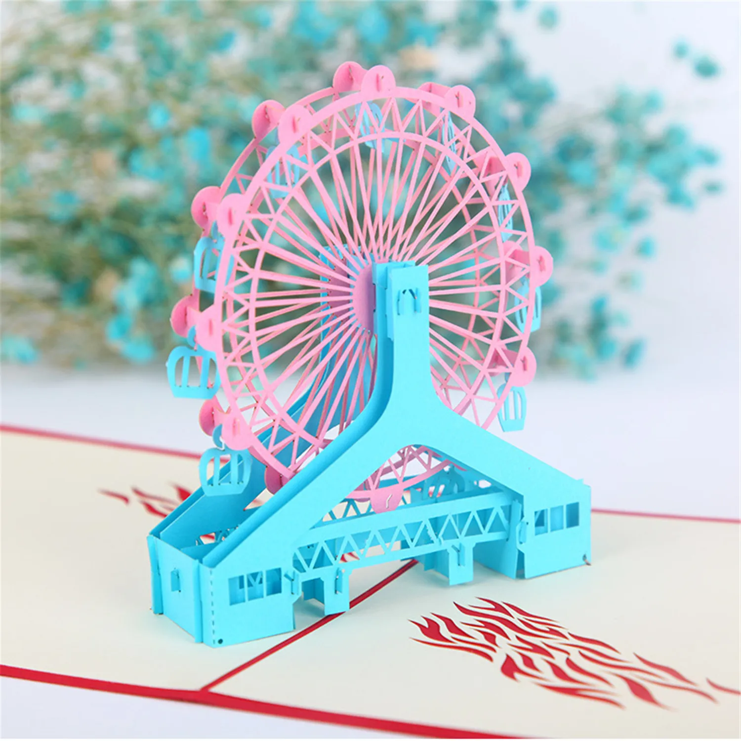 4pcs/Set Popup Greeting Card Creative 3D Ferris Wheel Paper Popup Gift Card Card Birthday Greeting Present Card
4pcs/Set Popup Greeting Card Creative 3D Ferris Wheel Paper Popup Gift Card Card Birthday Greeting Present Card