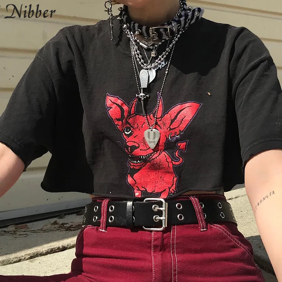 Nibber summer Weird girl short sleeve crop top women2019hot black cotton Basic Casual tshirt ladies loose Street wear top mujer
Nibber summer Weird girl short sleeve crop top women2019hot black cotton Basic Casual tshirt ladies loose Street wear top mujer