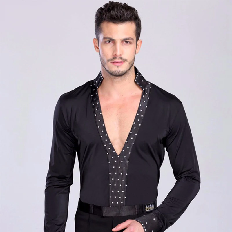 2017 New Arrival Ballroom Dance Tops Set Auger Collar Deep V-Neck Brocaded With Men Dance Shirt Dancewear DQ15006
2017 New Arrival Ballroom Dance Tops Set Auger Collar Deep V-Neck Brocaded With Men Dance Shirt Dancewear DQ15006