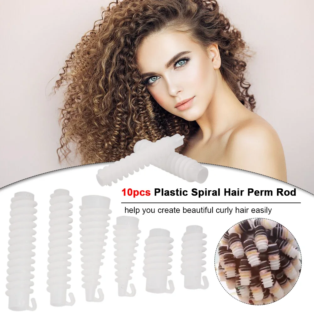 10pcs Plastic Spiral Hair Perm Rod Hairdressing Rollers Curlers Set for Wavy Hair Maker Salon Styling Tools
10pcs Plastic Spiral Hair Perm Rod Hairdressing Rollers Curlers Set for Wavy Hair Maker Salon Styling Tools