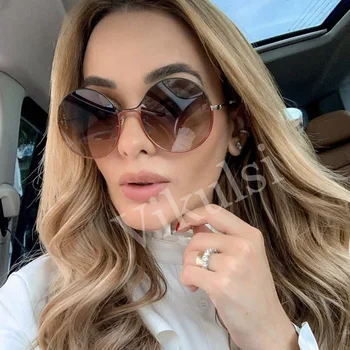 Luxury Brand Round Sunglasses Women Vintage Gradient Glasses Metal Frame Oversized Sun glasses Female Green Red Eyewear UV400
Luxury Brand Round Sunglasses Women Vintage Gradient Glasses Metal Frame Oversized Sun glasses Female Green Red Eyewear UV400