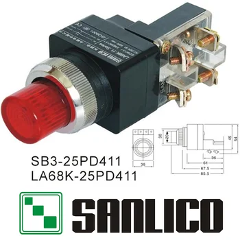 illuminated push button switch with integral LED SB3(LA68K KS PB)-25PD411 momentary spring return 25mm
illuminated push button switch with integral LED SB3(LA68K KS PB)-25PD411 momentary spring return 25mm
