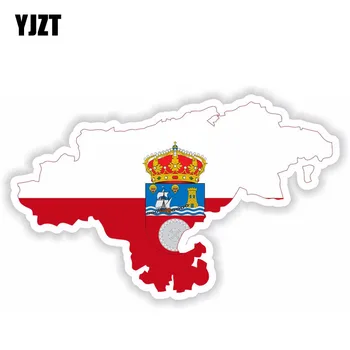 

YJZT 16.3CM*10CM Cantabria Spain Map Flag Sticker Helmet Reflective Car Sticker Decal 6-1518