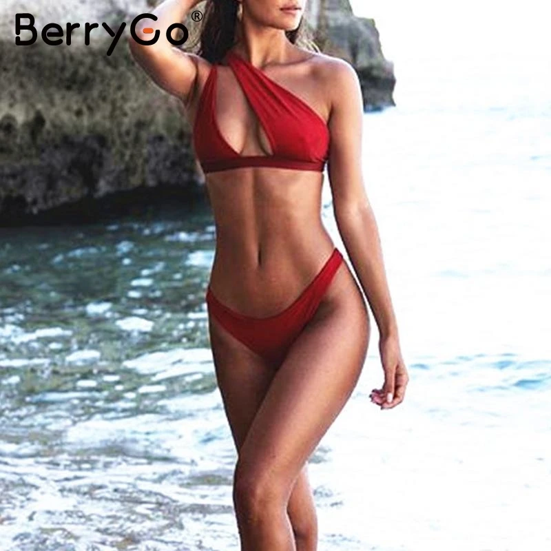 BerryGo One shoulder bikinis 2019 mujer Sexy red swimsuit female Push up swimwear women bathing suit biquini new two-piece suit
BerryGo One shoulder bikinis 2019 mujer Sexy red swimsuit female Push up swimwear women bathing suit biquini new two-piece suit