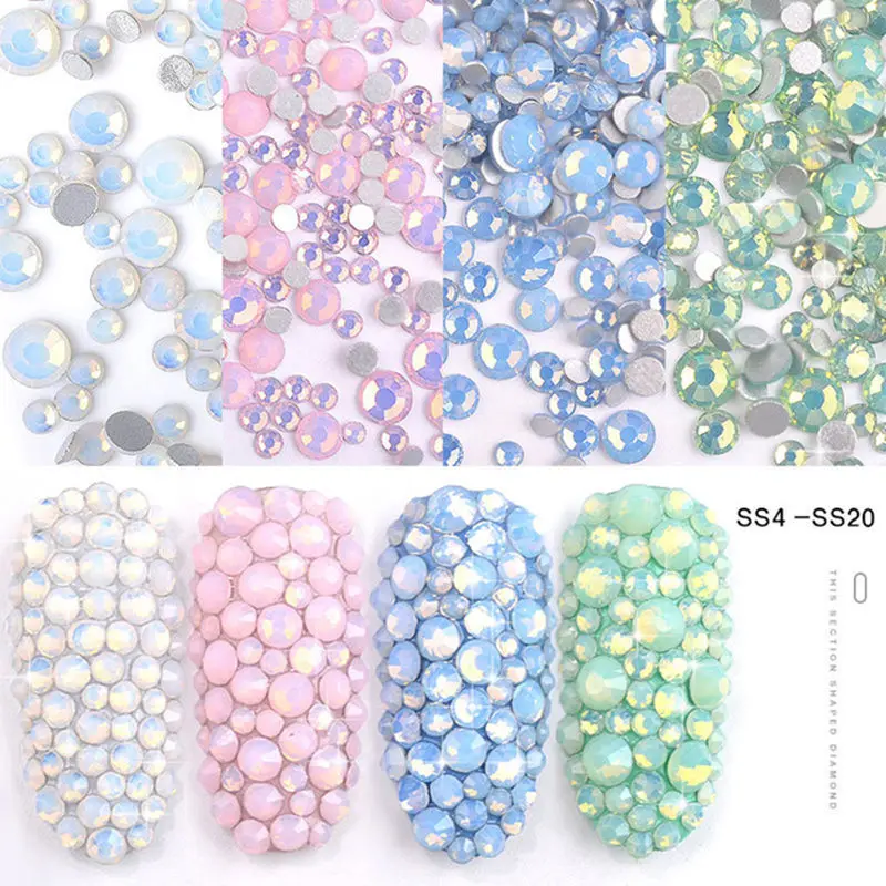 350pcs/pack Multi Size SS4-SS20 Opal Nail Rhinestones Flat Bottom Colorful Crystal Glass For DIY Nail Art 031
350pcs/pack Multi Size SS4-SS20 Opal Nail Rhinestones Flat Bottom Colorful Crystal Glass For DIY Nail Art 031
