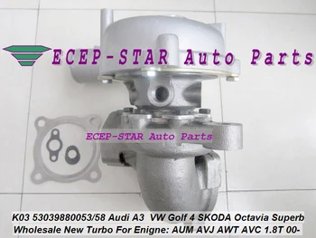 K03 053 058 53039880053 53039880058 Turbo For AUDI A3 For SKODA Octavia Superb VW Golf IV 1.8T AUM AVJ AWT ARX ARZ 1.8L 150HP
K03 053 058 53039880053 53039880058 Turbo For AUDI A3 For SKODA Octavia Superb VW Golf IV 1.8T AUM AVJ AWT ARX ARZ 1.8L 150HP