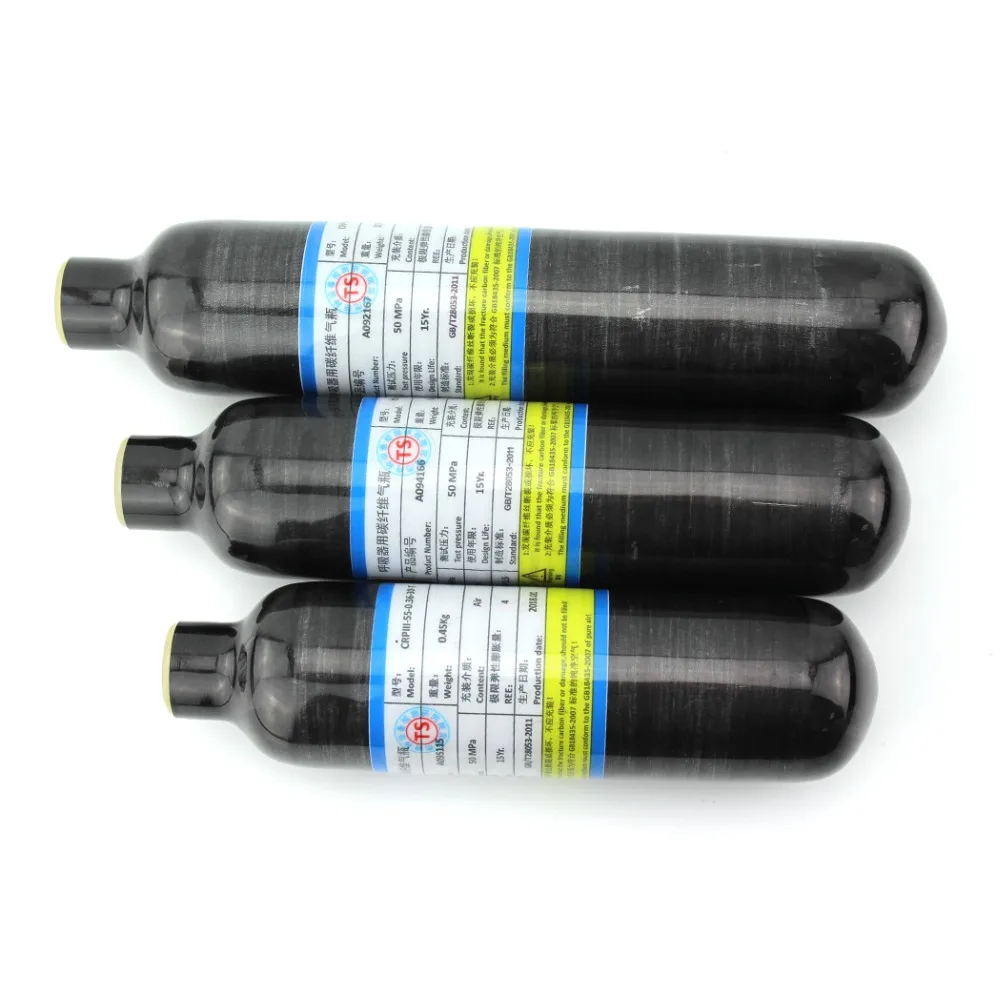 PCP Пейнтбол Airsoft танк M18x1.5 нитки чистого углеродного волокно бак черный цилиндр