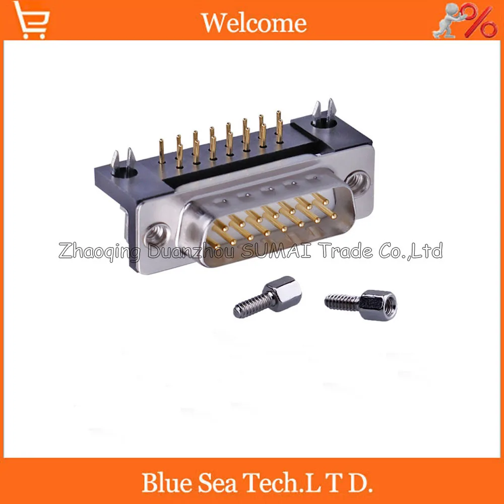 New male DR15 D-SUB socket connector,DB15 15Pin dual row 90 degrees curved foot PCB serial port,Solid Pin (Gold-plated)
New male DR15 D-SUB socket connector,DB15 15Pin dual row 90 degrees curved foot PCB serial port,Solid Pin (Gold-plated)