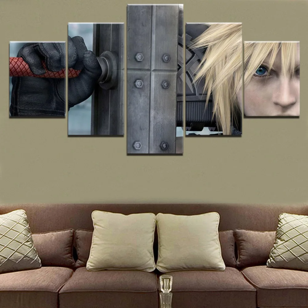 Modular Picture Wall Art Frame Print Game Poster 5 Piece Cloud Strife Final Fantasy VII Sword Canvas Painting For Living Room
Modular Picture Wall Art Frame Print Game Poster 5 Piece Cloud Strife Final Fantasy VII Sword Canvas Painting For Living Room