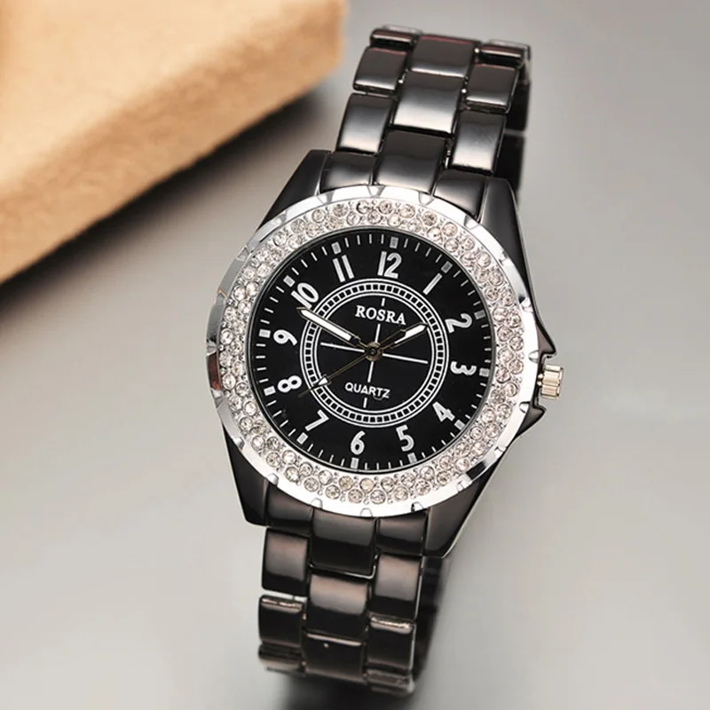 Rosra Luxury Brand Watches Women Crystal Watches Fashion Black Watches Women Female Watch Ladies Watches Clock dames horloges
Rosra Luxury Brand Watches Women Crystal Watches Fashion Black Watches Women Female Watch Ladies Watches Clock dames horloges