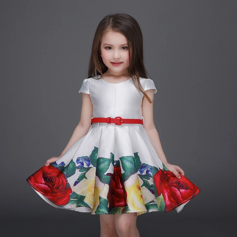 UNIKIDS Fashion Cute Princess Dresses O-neck Ball Gown Mini Dress Summer Short Sleeve Big Flowers Pattern Dress With Belt WY01
UNIKIDS Fashion Cute Princess Dresses O-neck Ball Gown Mini Dress Summer Short Sleeve Big Flowers Pattern Dress With Belt WY01