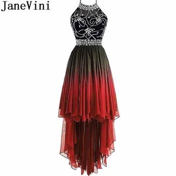 JaneVini Ombre Gradient Prom Dresses With Sparkly Crystals 2019 High Low Beaded Black Red Gala Dress for Women Halter Party Gown
JaneVini Ombre Gradient Prom Dresses With Sparkly Crystals 2019 High Low Beaded Black Red Gala Dress for Women Halter Party Gown