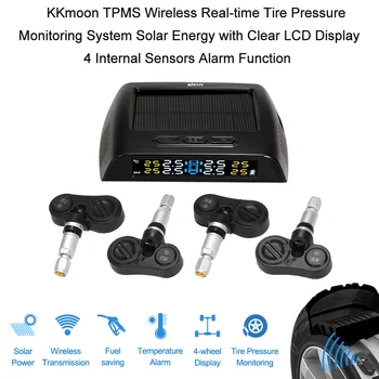 KKmoon TPMS Wireless Real-time Tire Pressure Monitoring System Solar Energy with Clear LCD Display 4 Internal Sensors Alarm
KKmoon TPMS Wireless Real-time Tire Pressure Monitoring System Solar Energy with Clear LCD Display 4 Internal Sensors Alarm