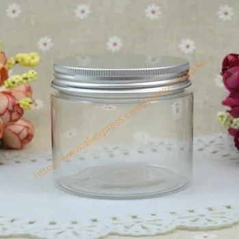 Cosmetic packaging 180g transparent plastic bottle PET Cream jar, 180ml clear PET Food pot with aluminum cap
Cosmetic packaging 180g transparent plastic bottle PET Cream jar, 180ml clear PET Food pot with aluminum cap